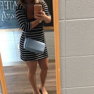 Navy Striped Dress